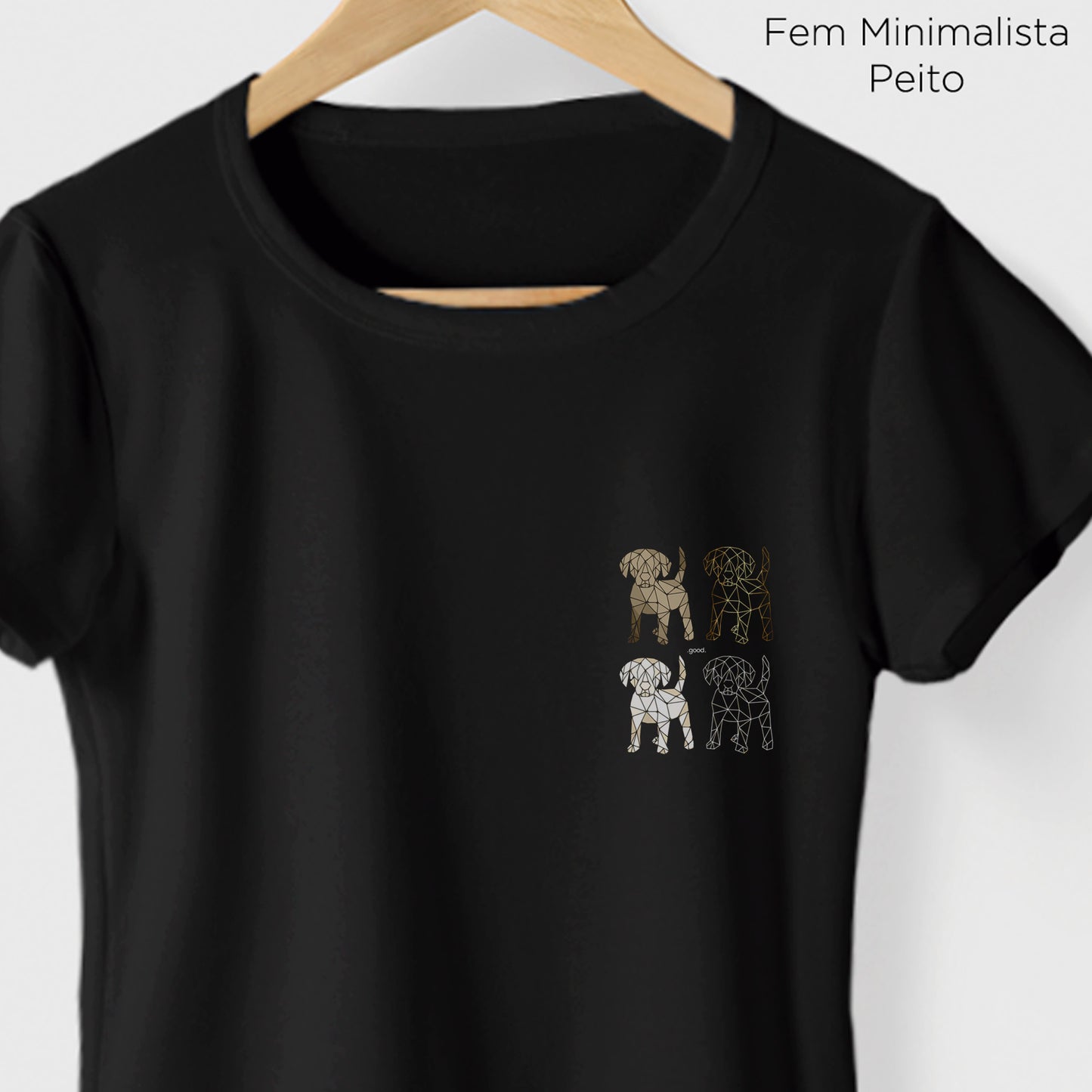 Camiseta Algoodão Preto - cód 0860
