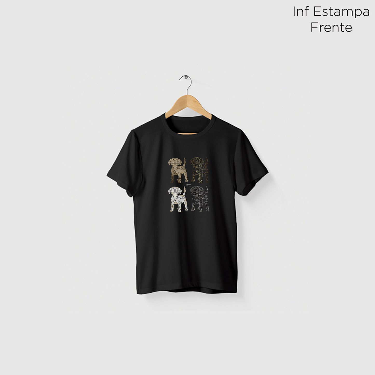 Camiseta Algoodão Preto - cód 0860