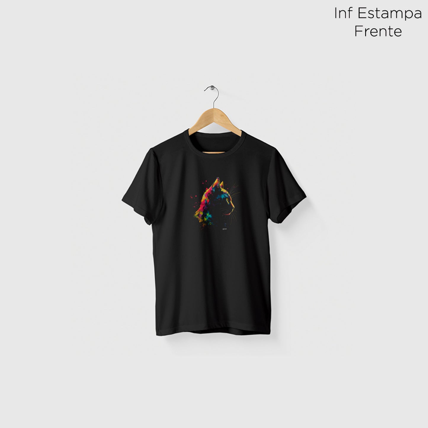 Camiseta Algoodão Preto - cód 0863