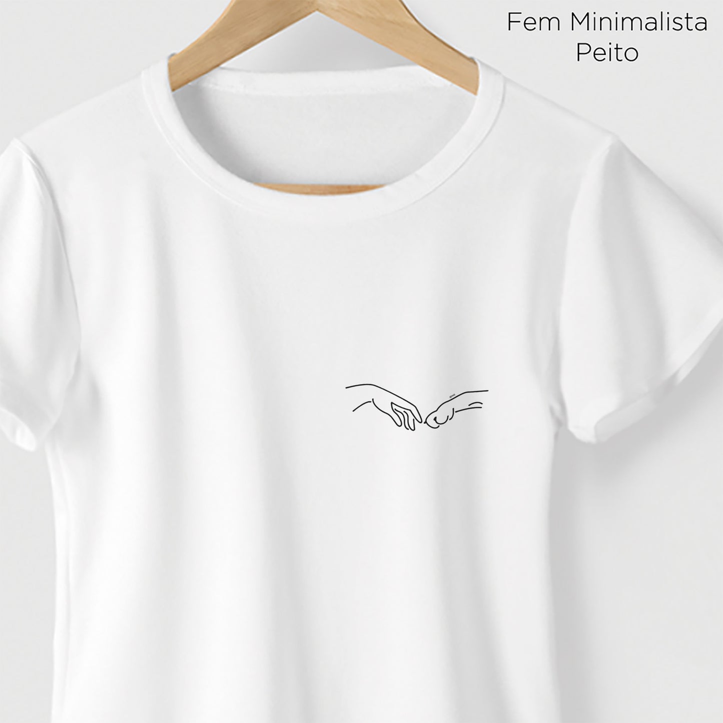 Camiseta Algoodão Branco - cód 0864