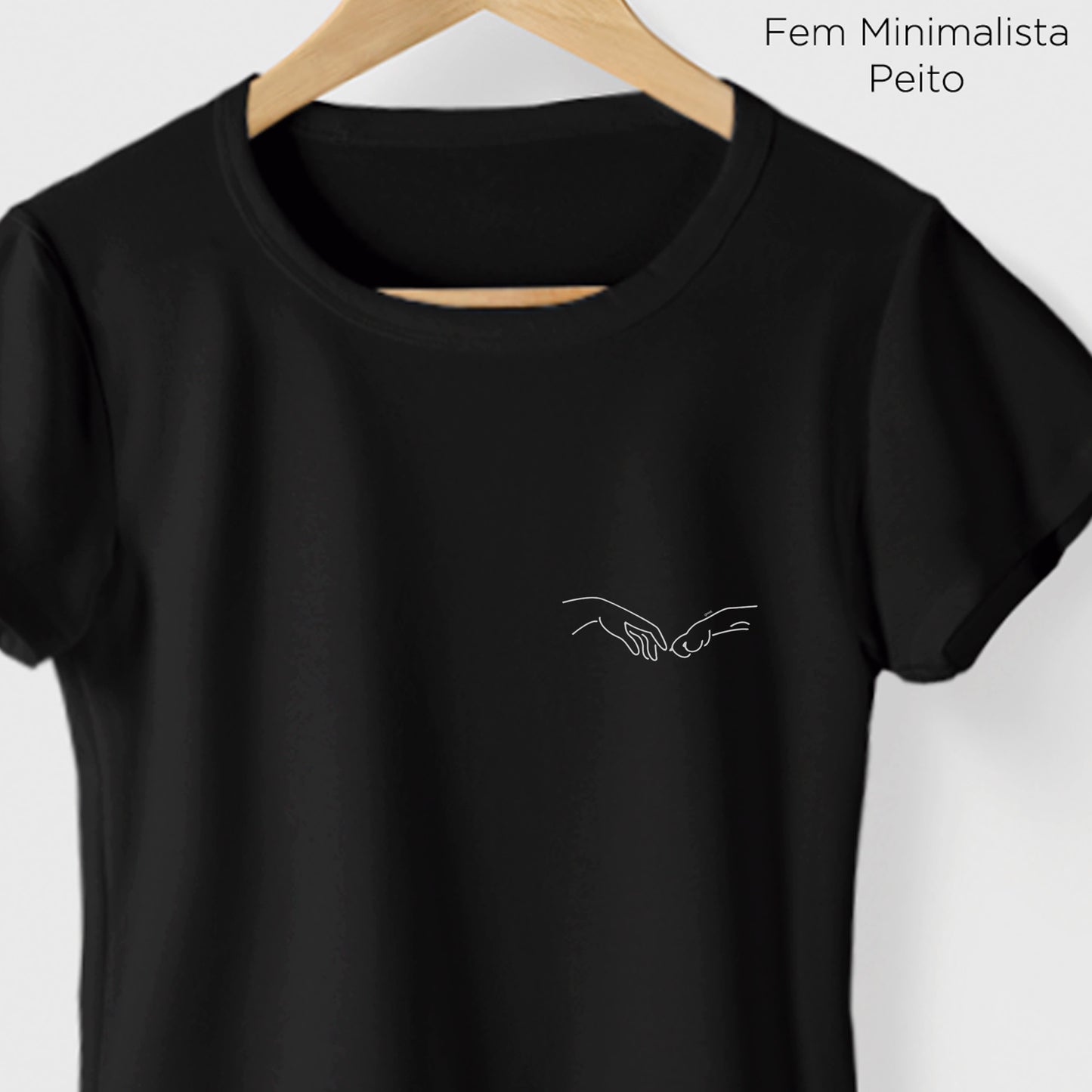 Camiseta Algoodão Preto - cód 0864