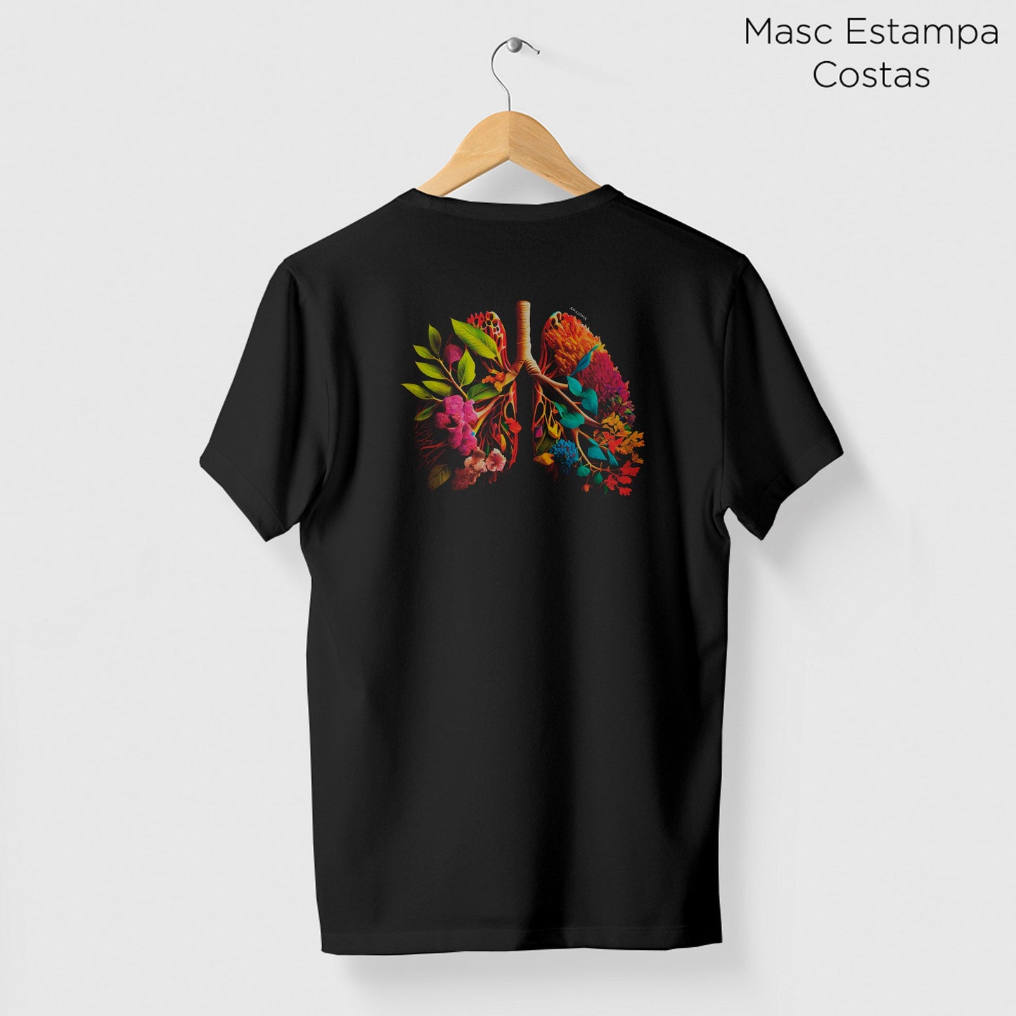 Camiseta Amazônia AR PURO - PRETO - cód 0909