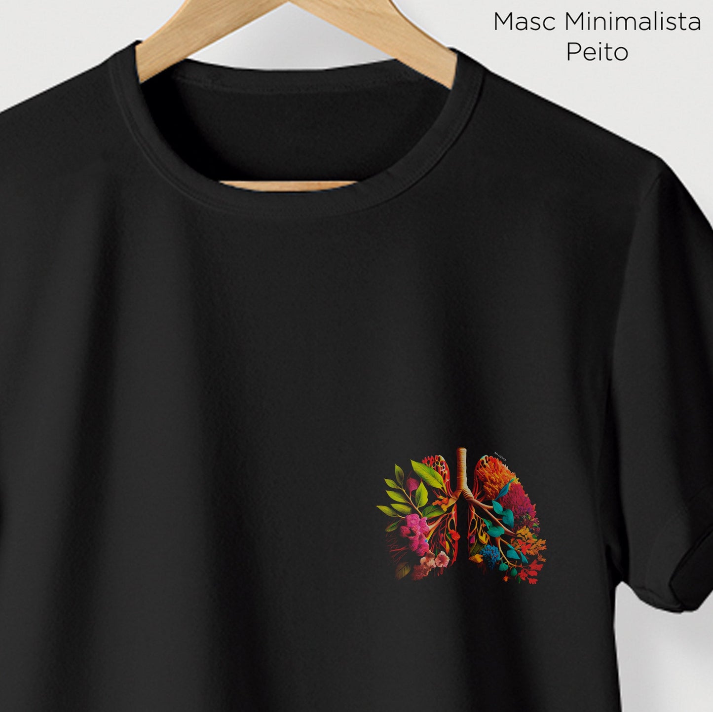 Camiseta Amazônia AR PURO - PRETO - cód 0909