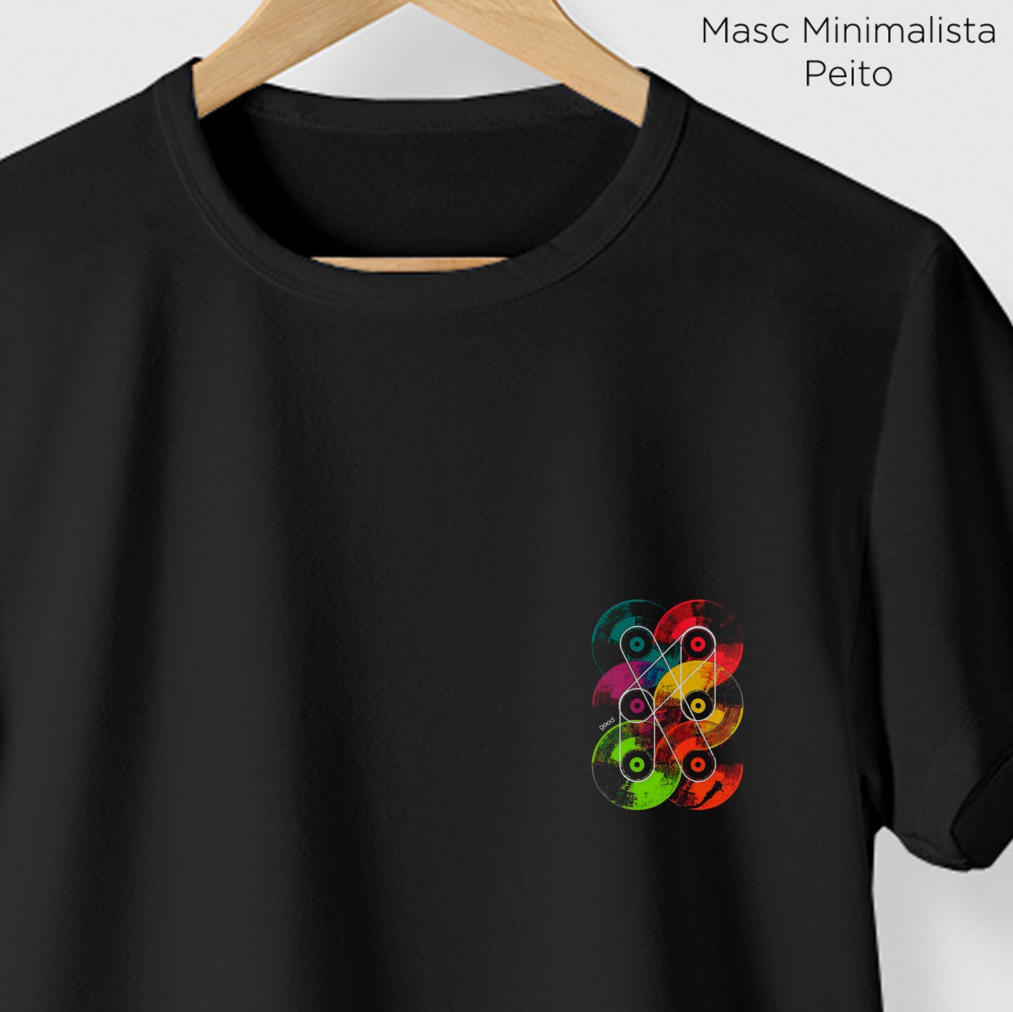 Camiseta Algoodão Preto - cód 10031