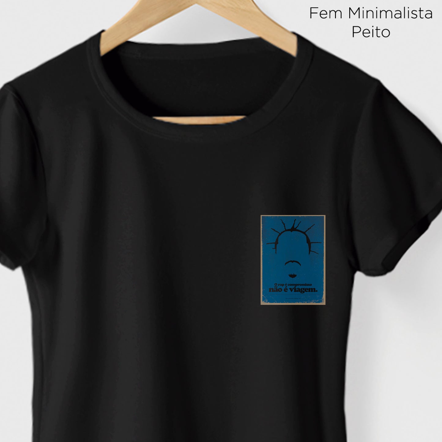 Camiseta Algoodão Preto - cód 10066