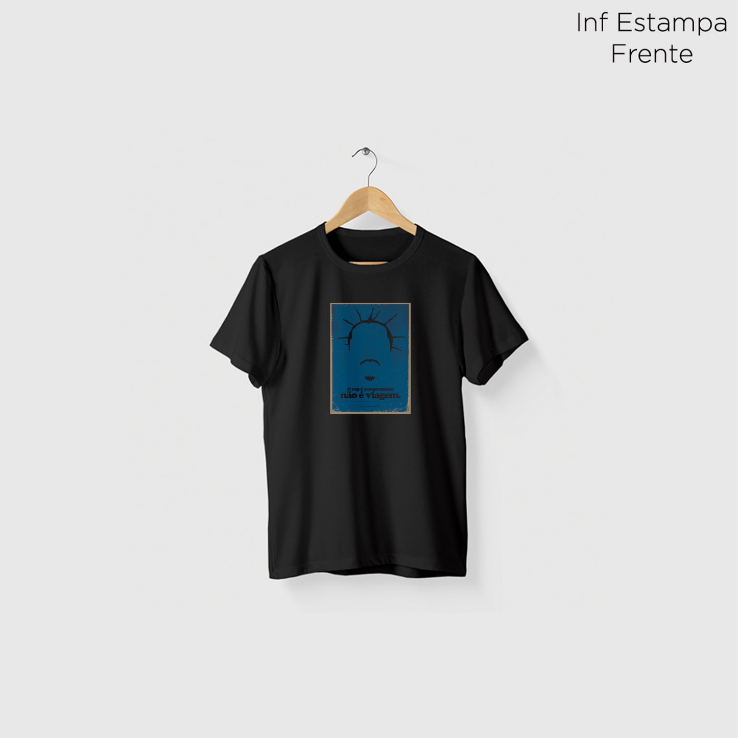 Camiseta Algoodão Preto - cód 10066