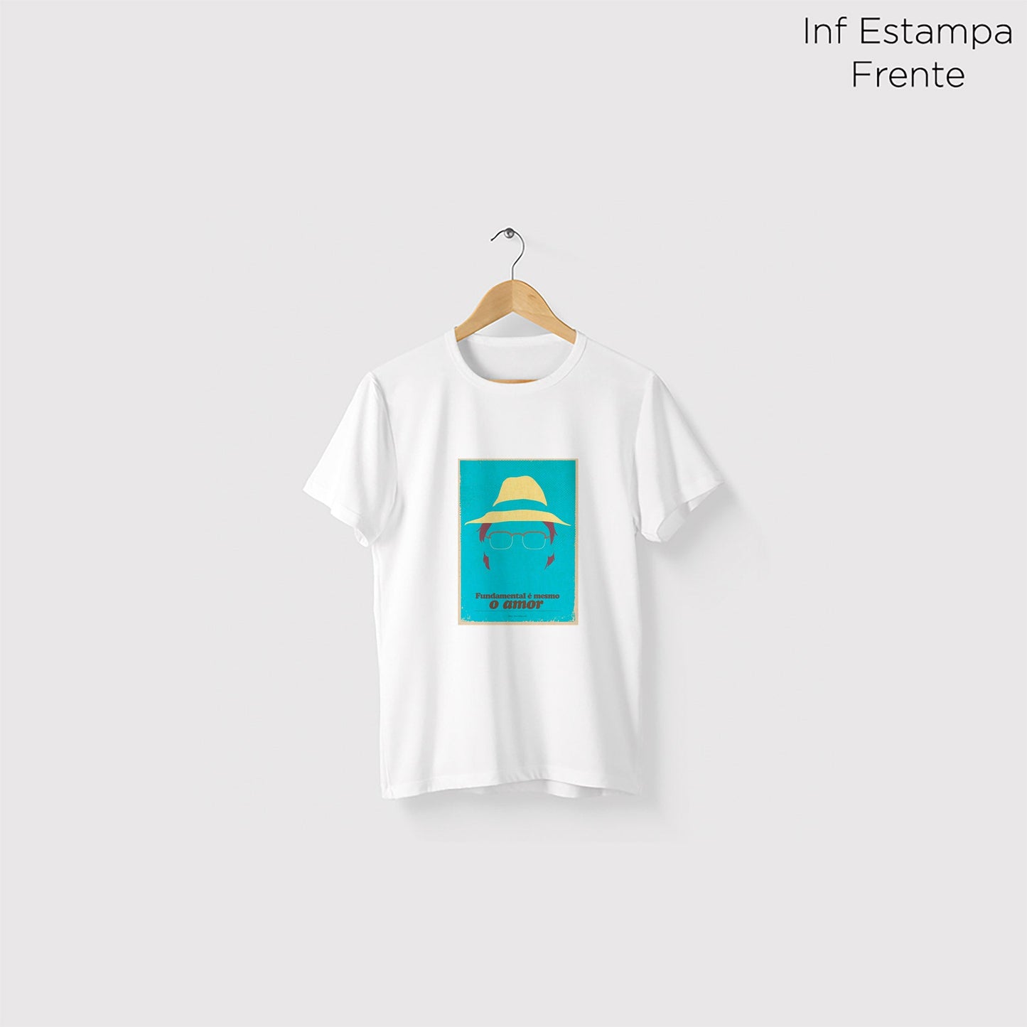 Camiseta Amazônia MPB TOM JOBIM - BRANCO - cód 10069