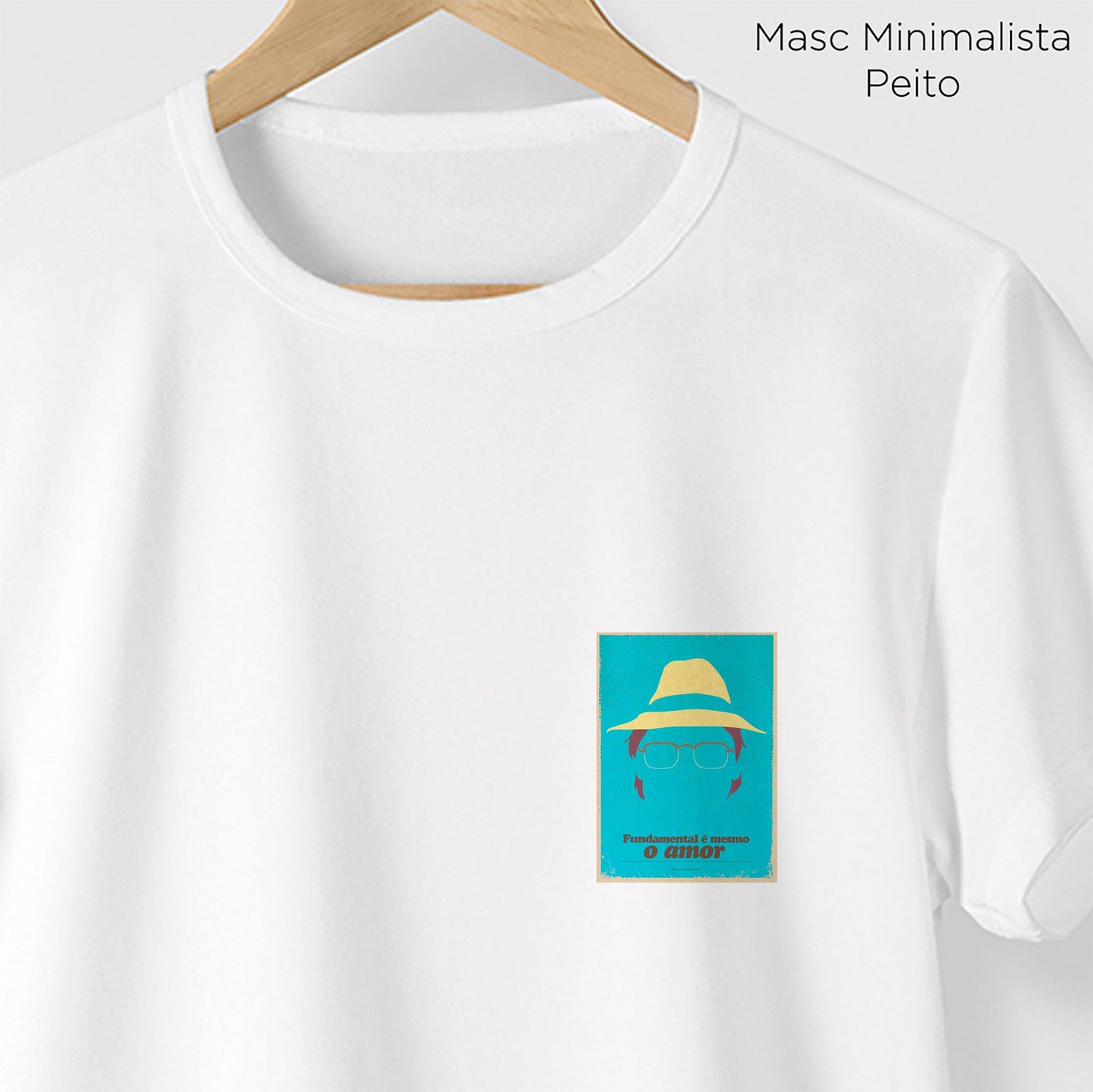 Camiseta Amazônia MPB TOM JOBIM - BRANCO - cód 10069