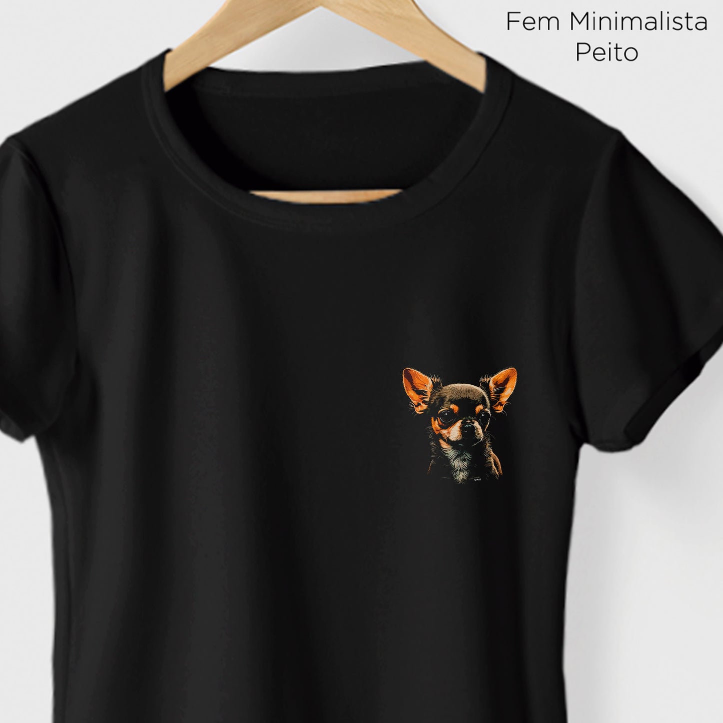 Camiseta Algoodão Preto - cód 10072