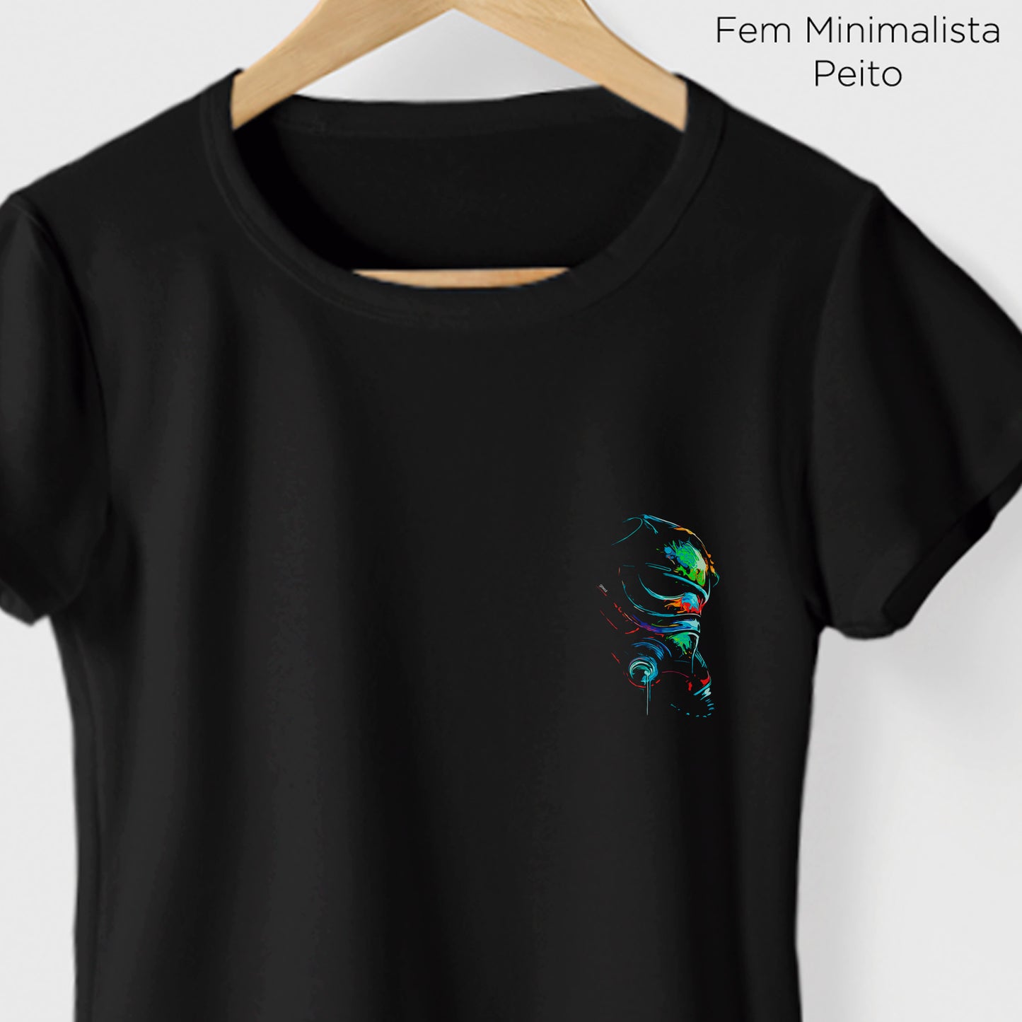 Camiseta Algoodão Preto - cód 10073