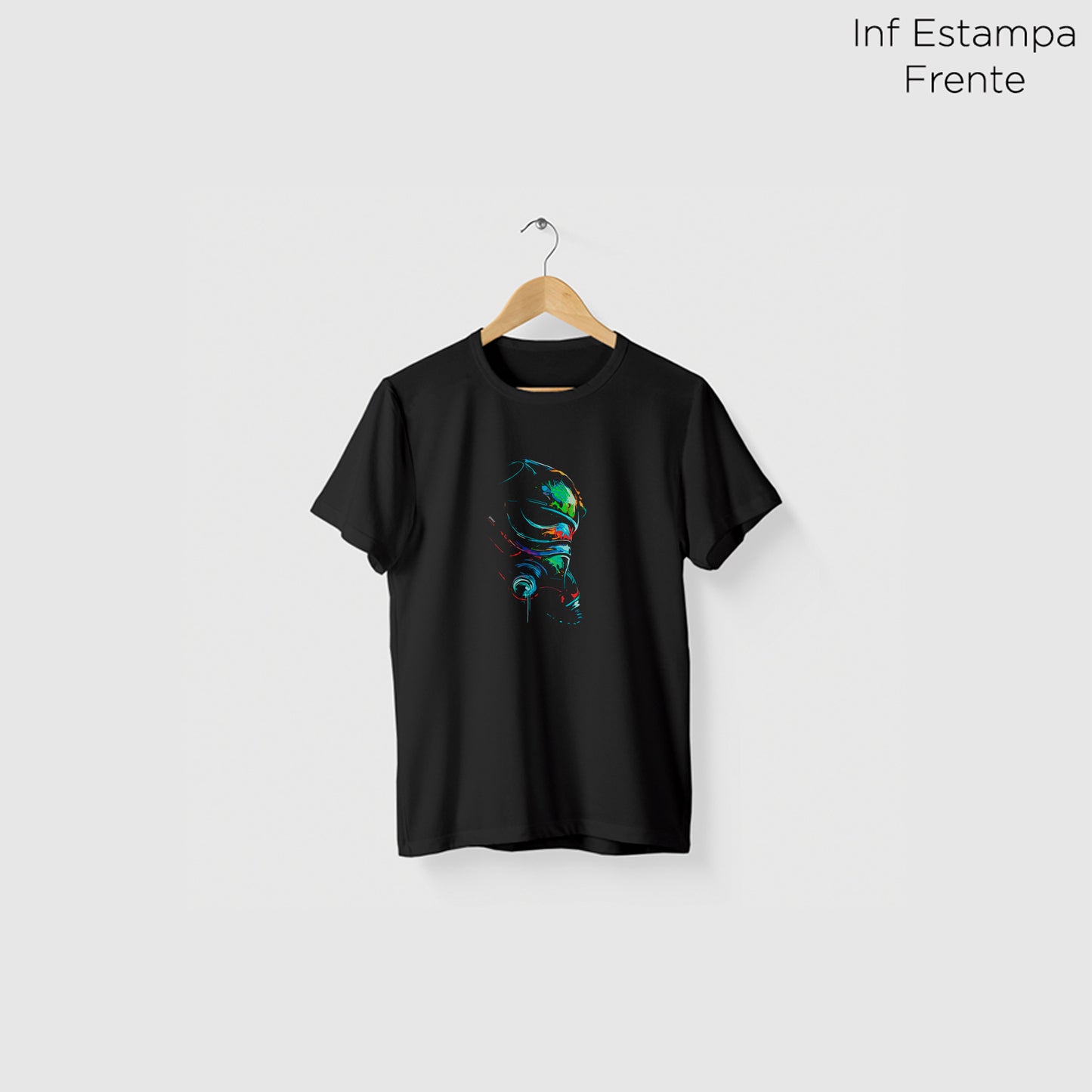 Camiseta Algoodão Preto - cód 10073