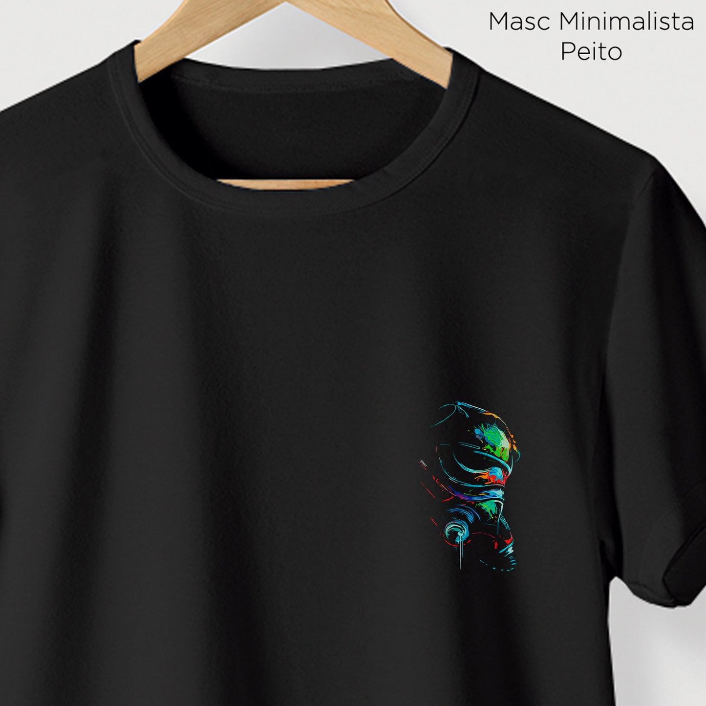 Camiseta Algoodão Preto - cód 10073