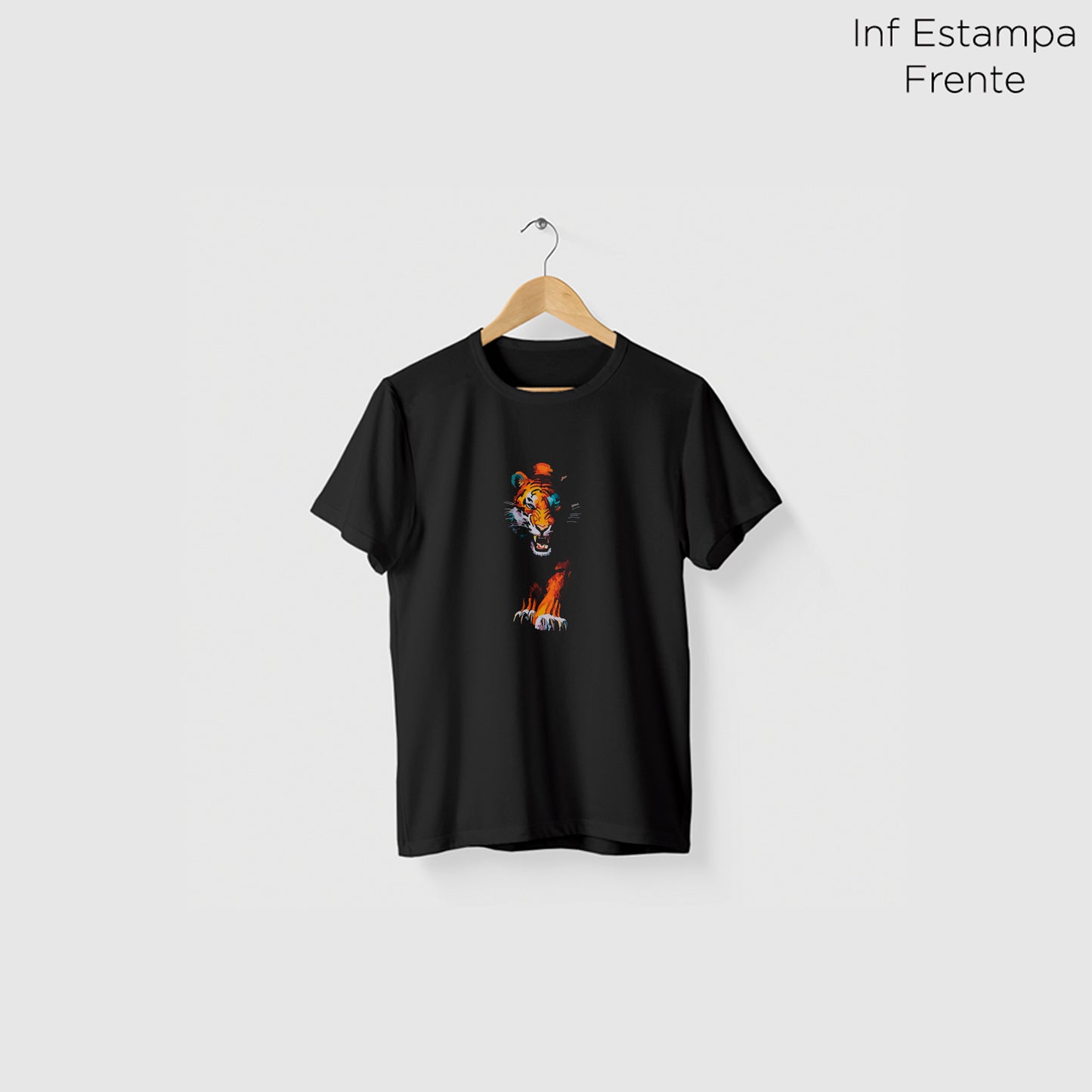 Camiseta Algoodão Preto - cód 10086