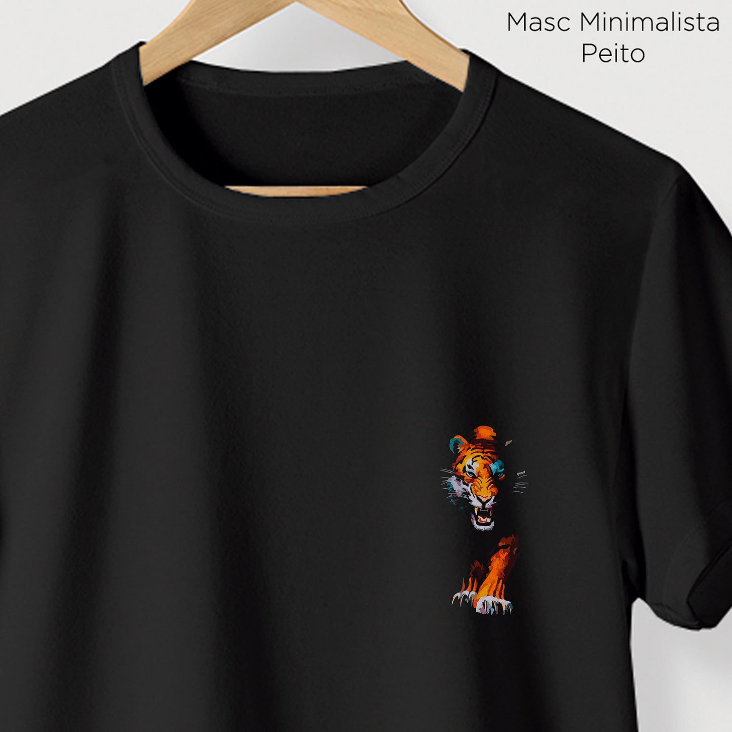 Camiseta Algoodão Preto - cód 10086