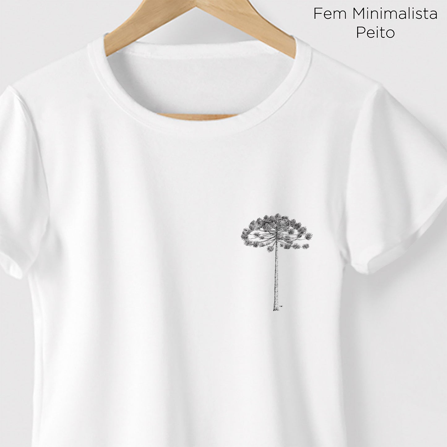Camiseta Amazônia ARAUCÁRIA - BRANCO - cód 10502