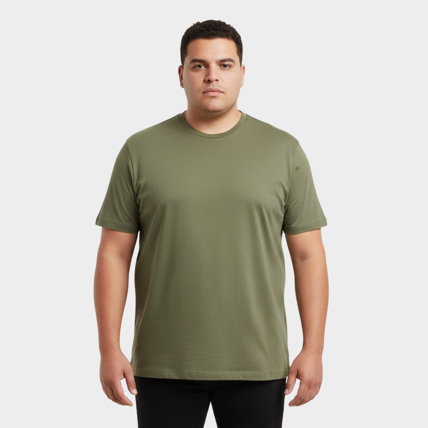 Camiseta Algoodão Ultra Soft Verde Escuro Plus Size - cód PSL014