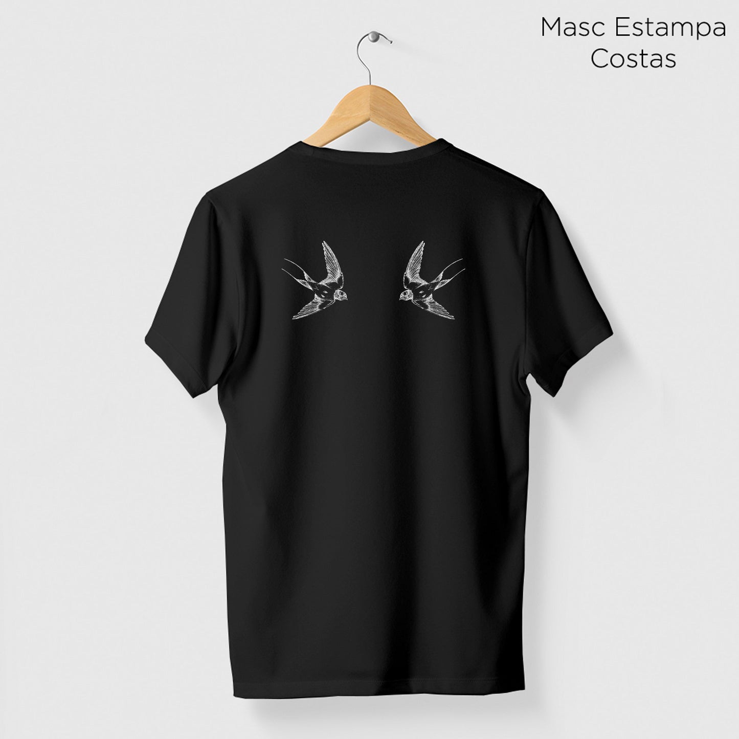 Camiseta Amazônia ANDORINHAS VOANDO - PRETO - cód 10550