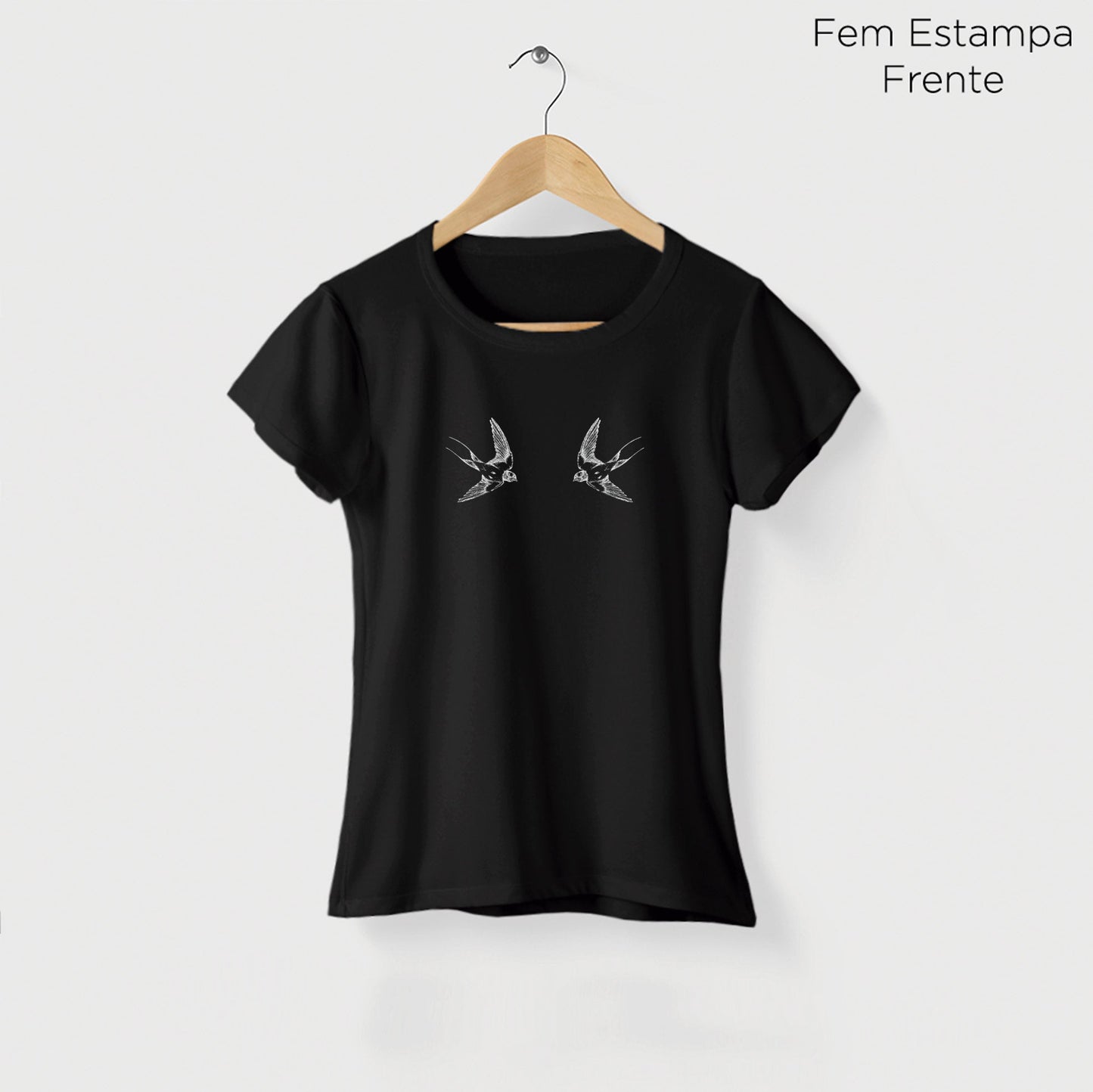Camiseta Amazônia ANDORINHAS VOANDO - PRETO - cód 10550