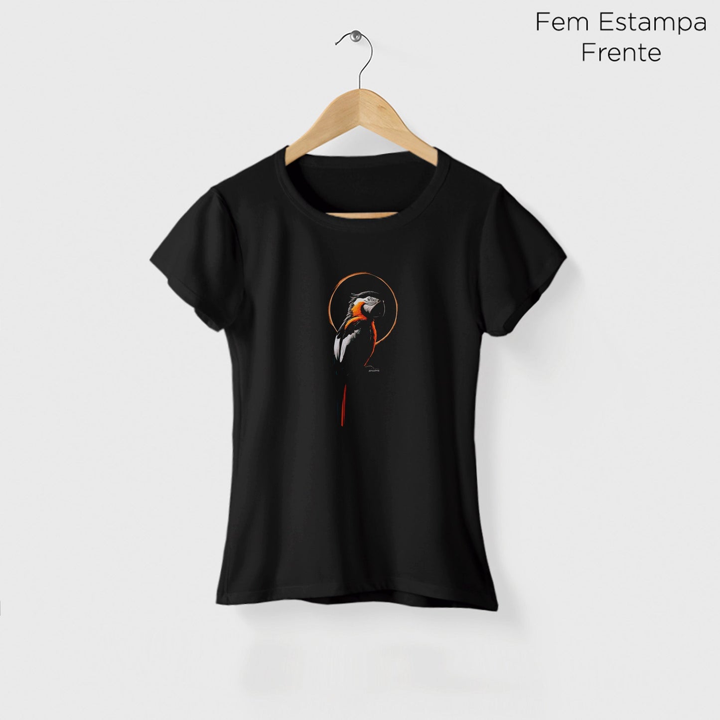 Camiseta Amazônia MACAW SUN - PRETO - cód 2091