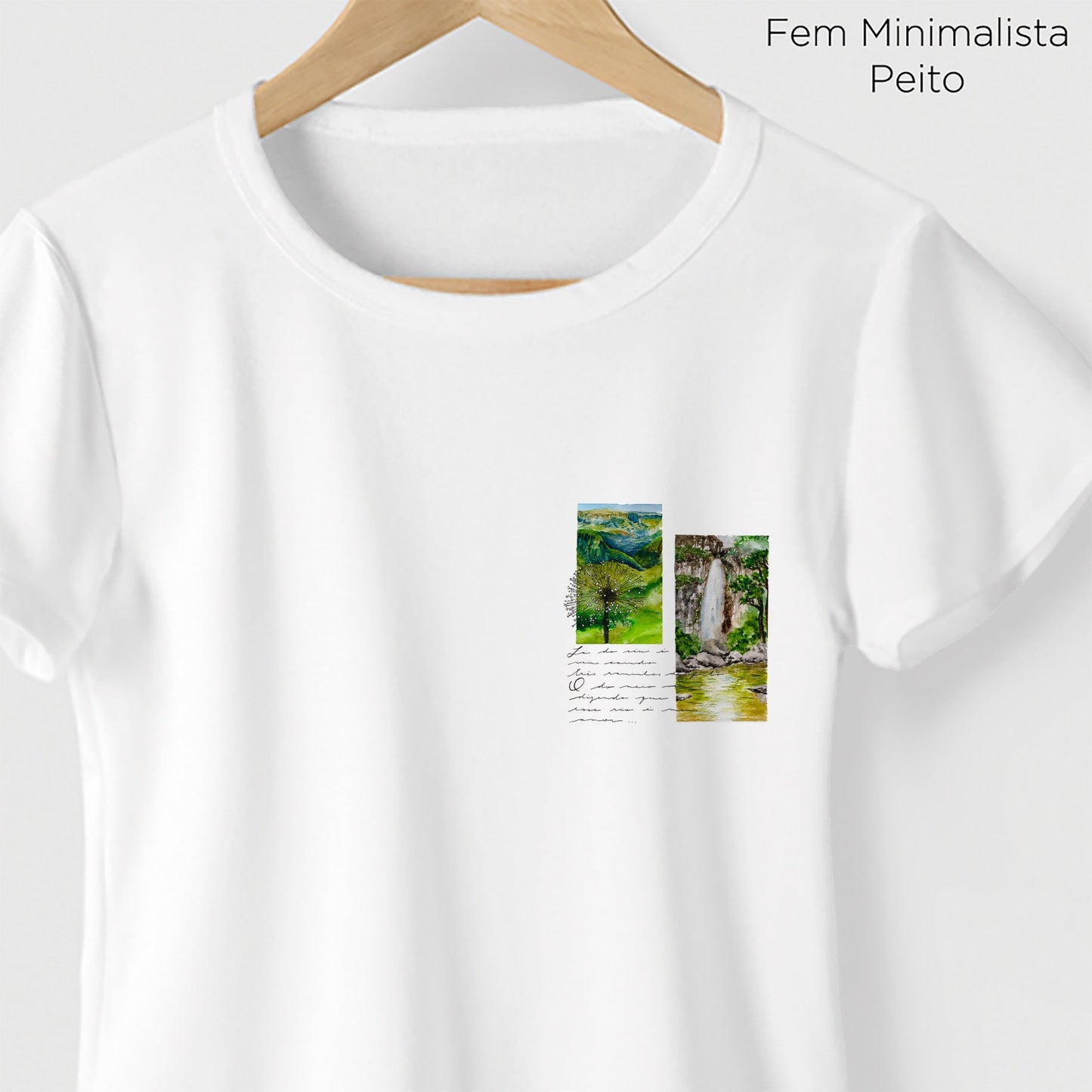 Camiseta Amazônia SERRA DA CANASTRA - CACHOEIRA CASCA D'ANTA - BRANCO - cód 2011