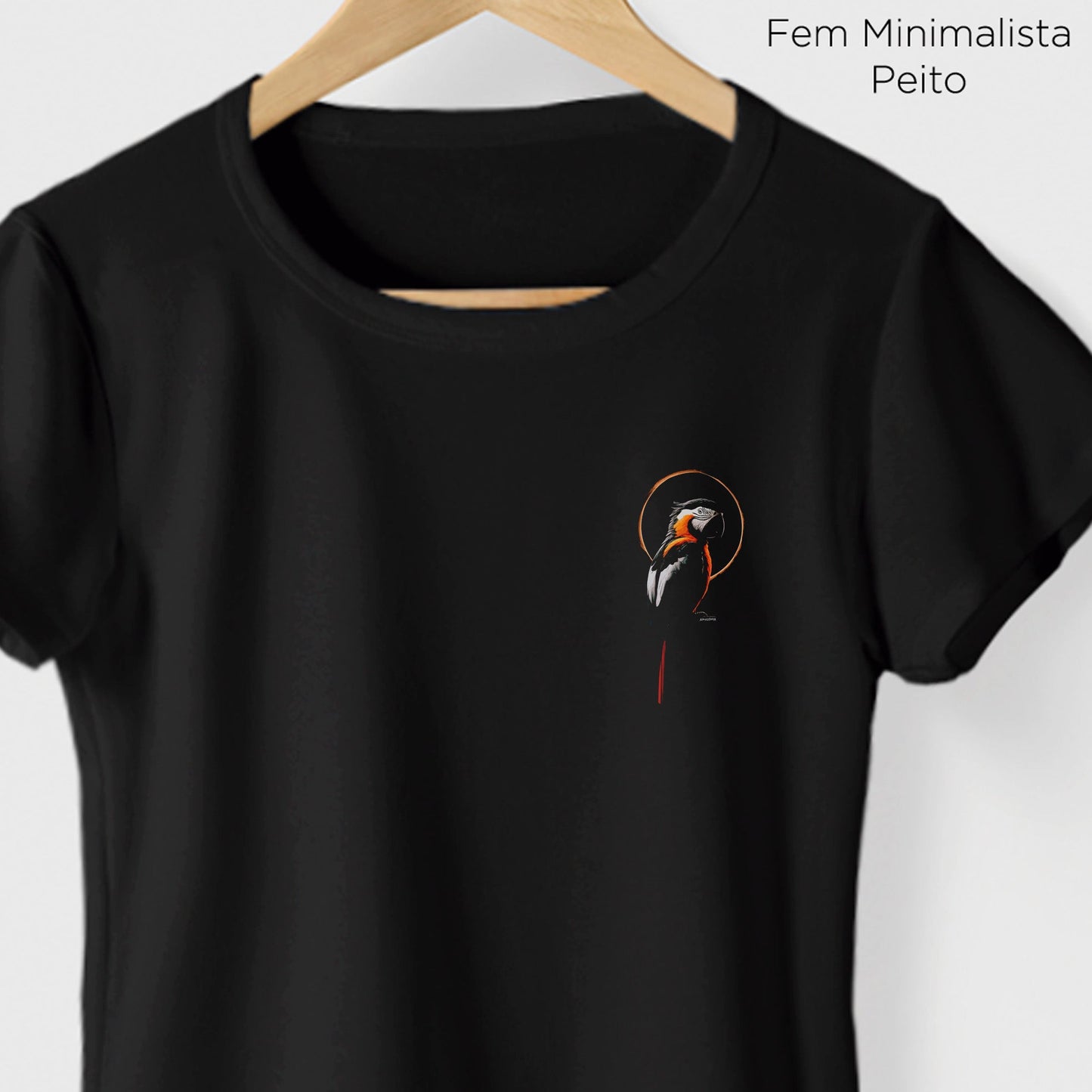 Camiseta Amazônia MACAW SUN - PRETO - cód 2091