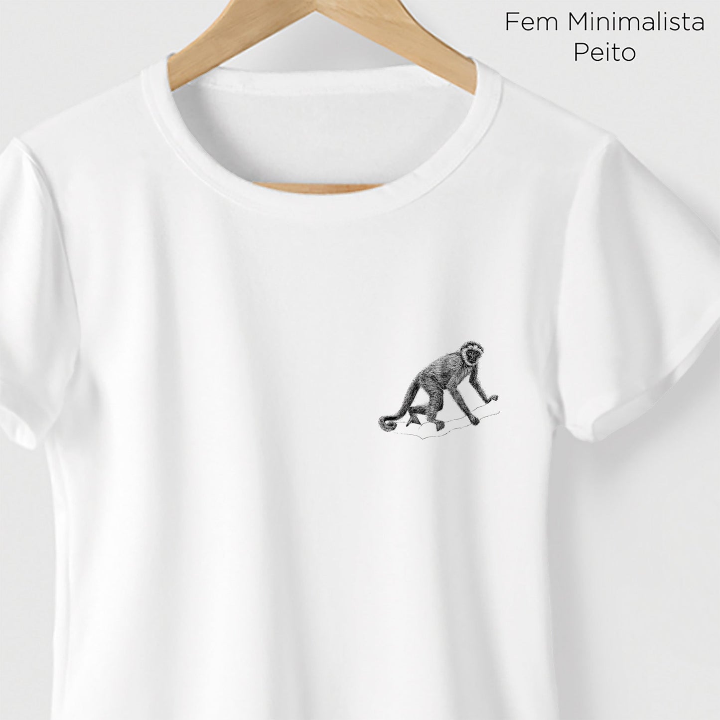 Camiseta Amazônia CAPARAÓ - MURIQUI - BRANCO - cód 10553