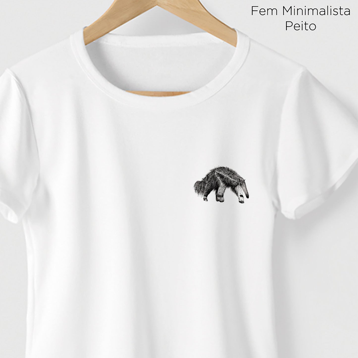 Camiseta Amazônia CHAPADA DIAMANTINA - TAMANDUÁ BANDEIRA - BRANCO - cód 10006