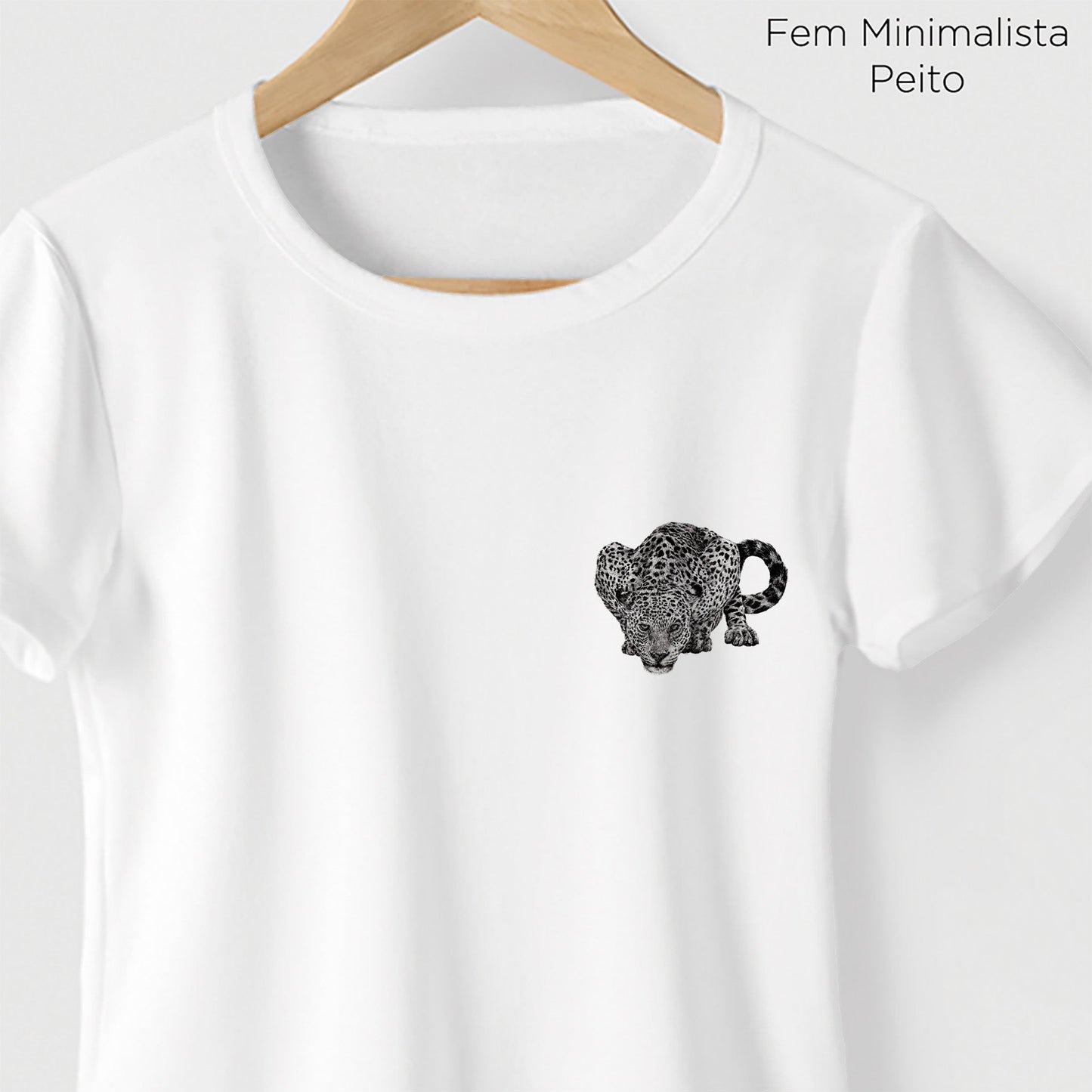 Camiseta Amazônia FOZ DO IGUAÇÚ - ONÇA PINTADA - BRANCO - cód 10010