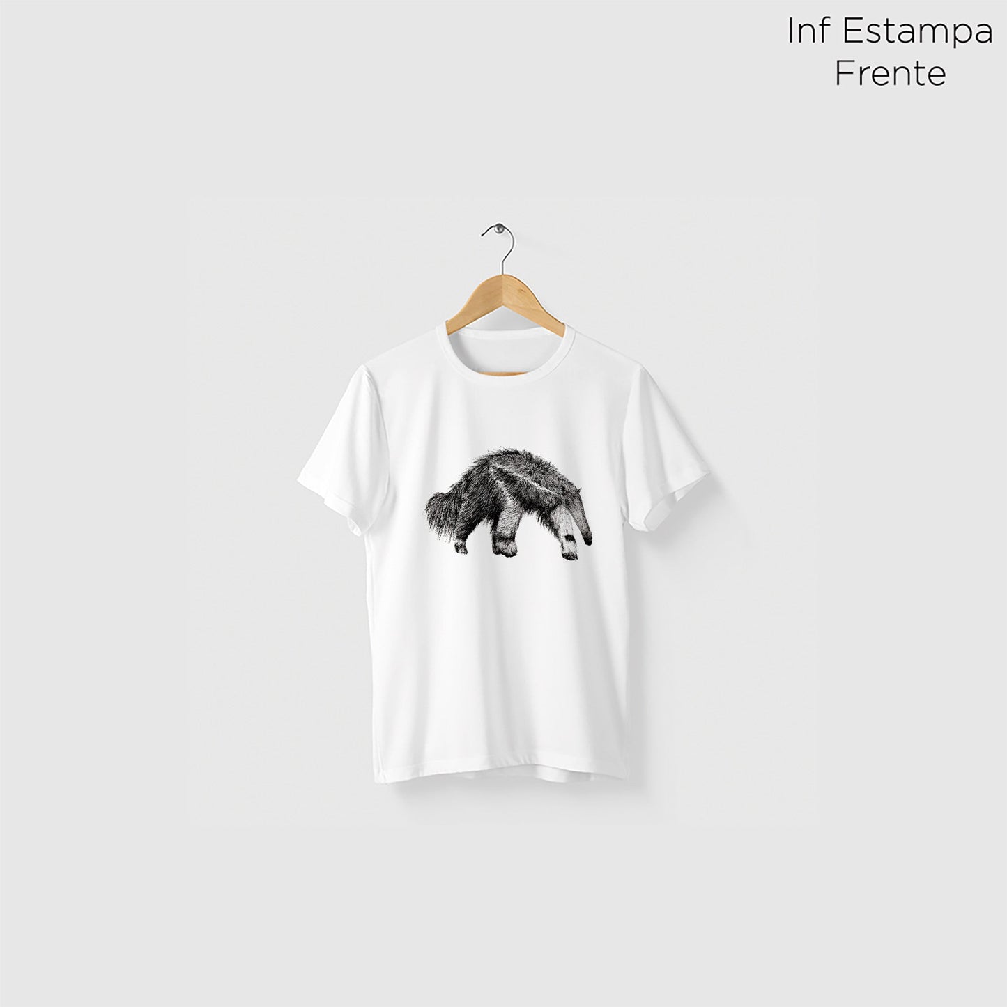 Camiseta Amazônia CHAPADA DIAMANTINA - TAMANDUÁ BANDEIRA - BRANCO - cód 10006