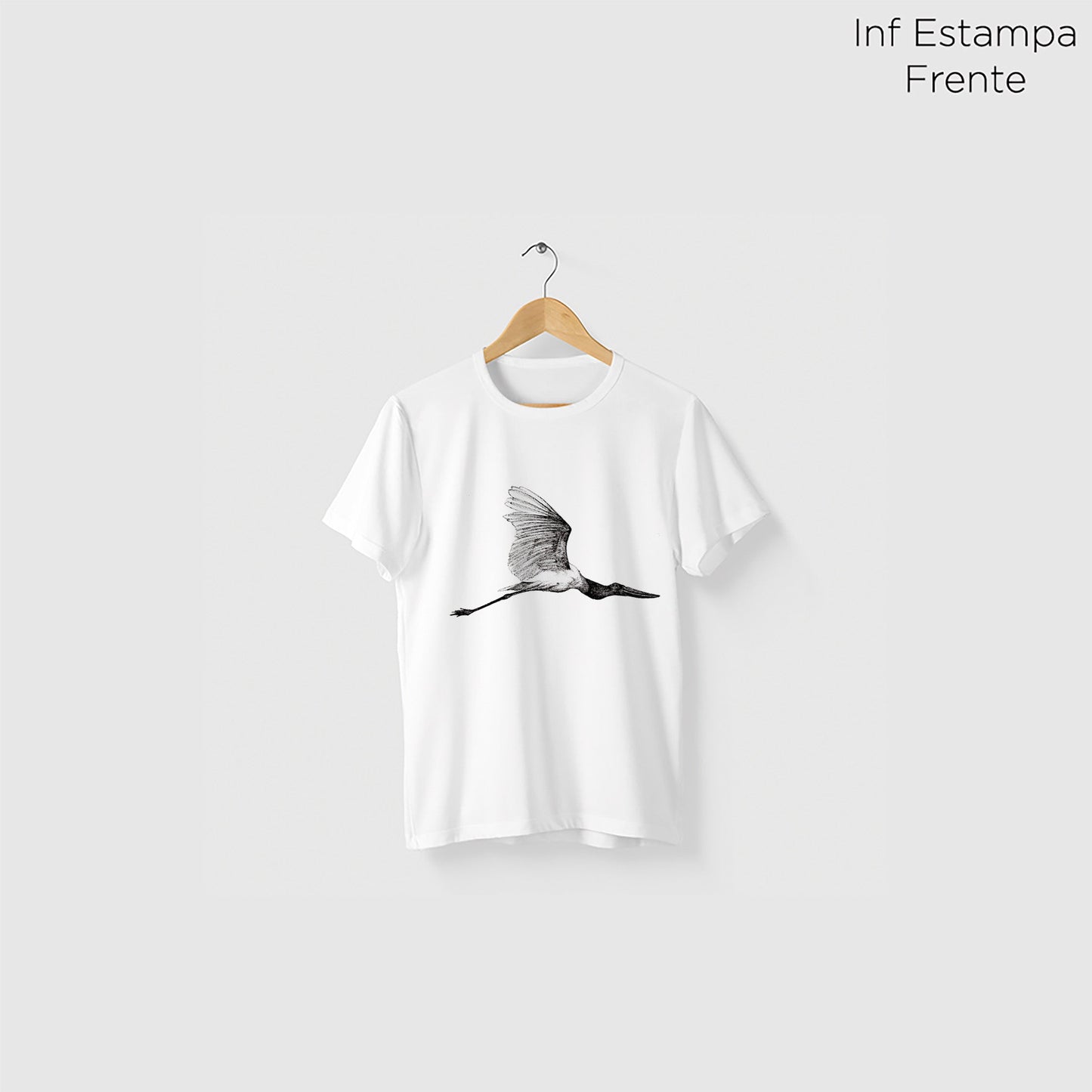 Camiseta Amazônia PANTANAL - TUIUIÚ - BRANCO - cód 10009