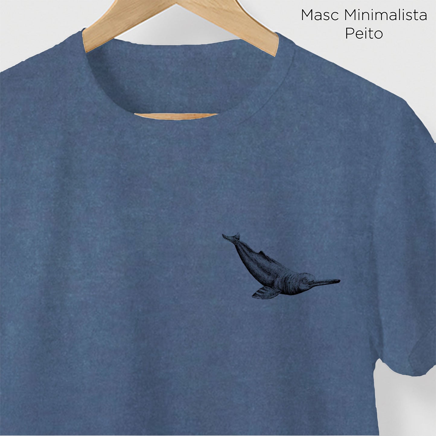 Camiseta Amazônia ANAVILHANAS - BOTO - AZUL ESTONADO - cód 10001