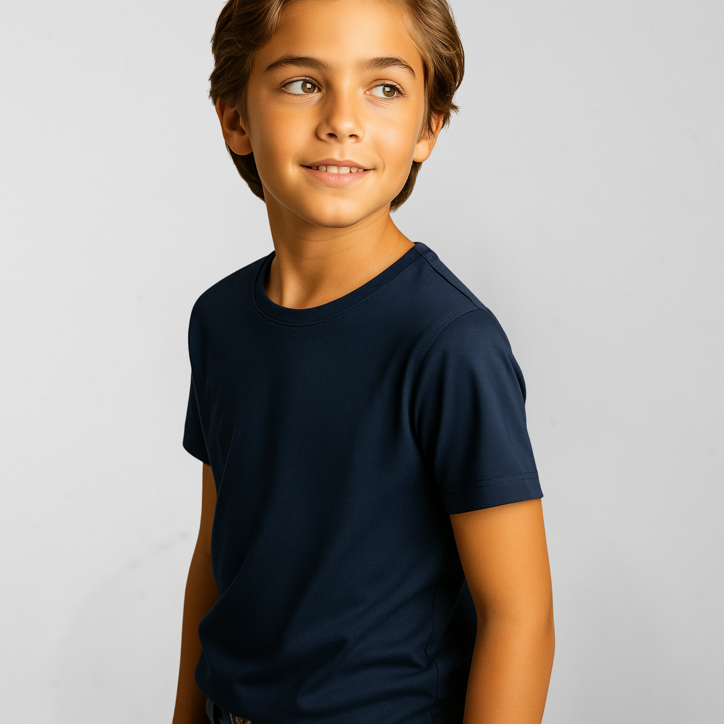 Camiseta Algoodão Ultra Soft Azul Marinho - cód LF011