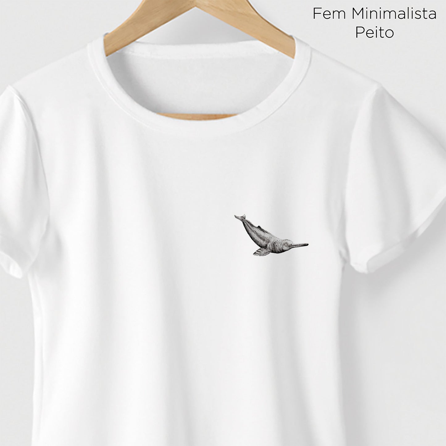 Camiseta Amazônia ANAVILHANAS - BOTO - BRANCO - cód 10001