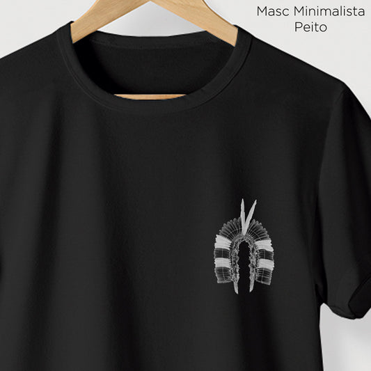 Camiseta Amazônia KAYAPÓ COCAR - PRETO - cód 0088