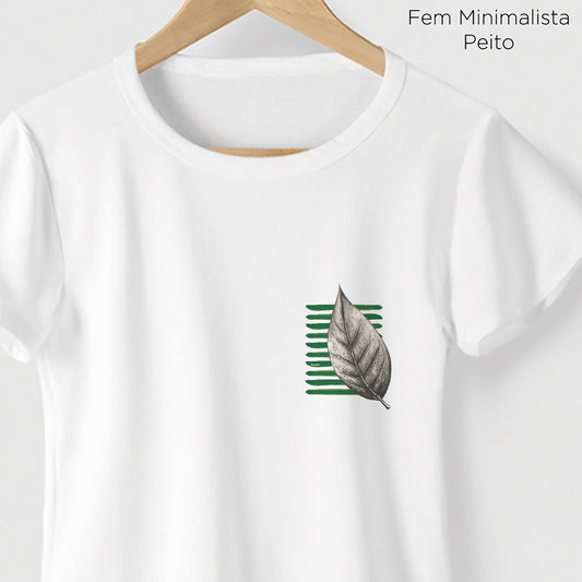 Camiseta Amazônia LISTRAS FOLHA GRANDE - BRANCO - cód 0162