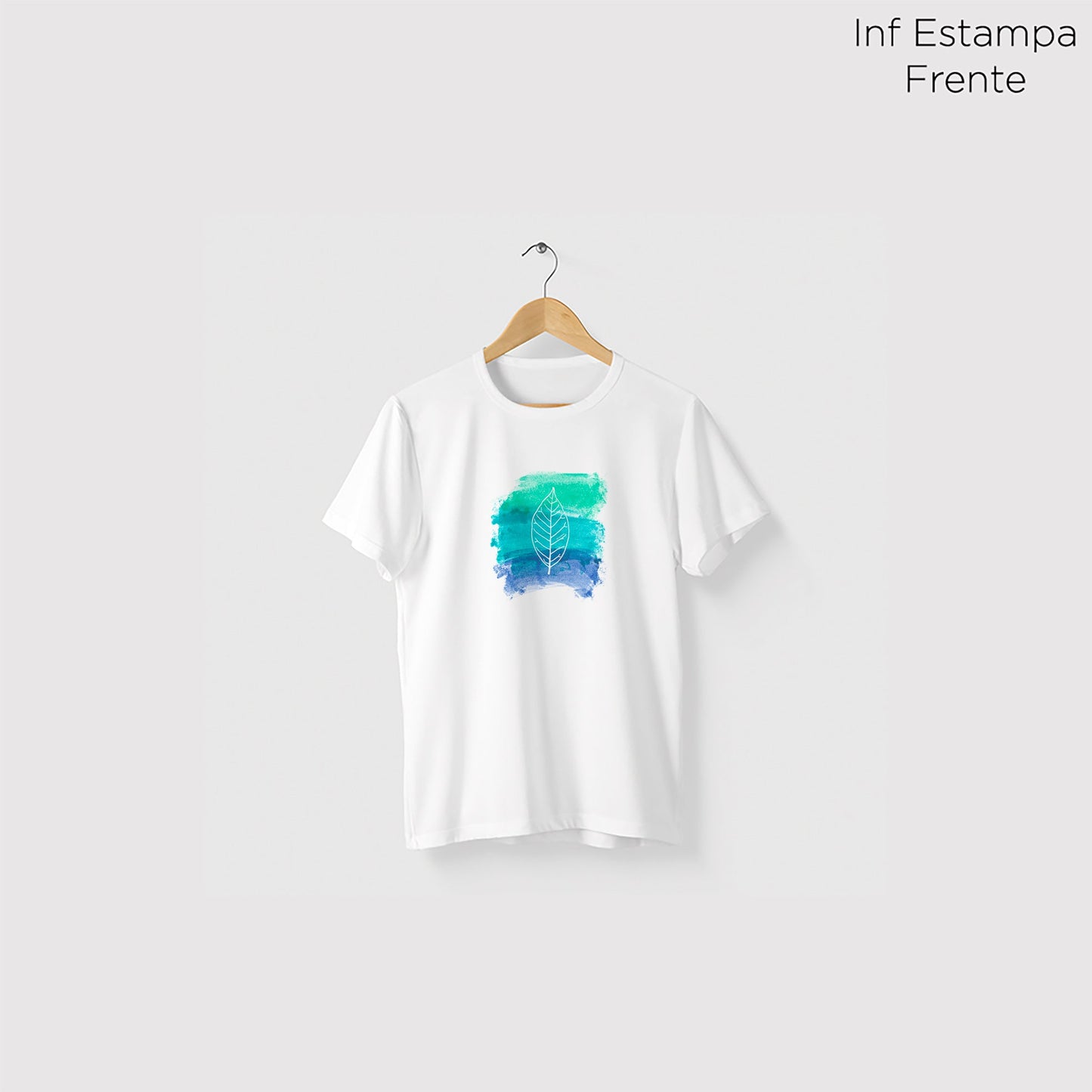 Camiseta Amazônia AQUARELA NATURAL - BRANCO - cód 0163