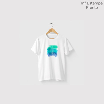 Camiseta Amazônia AQUARELA NATURAL - BRANCO - cód 0163