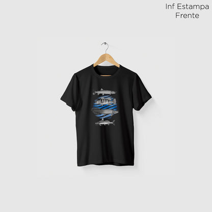 Camiseta Amazônia PEIXES DA AMAZÔNIA - PRETO - cód 0164