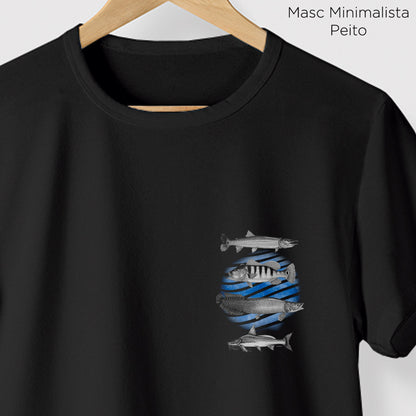 Camiseta Amazônia PEIXES DA AMAZÔNIA - PRETO - cód 0164