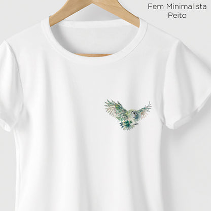Camiseta Amazônia CORUJA FLORESTA – BRANCO - cód 0165