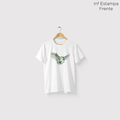 Camiseta Amazônia CORUJA FLORESTA – BRANCO - cód 0165