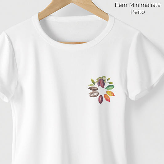 Camiseta Amazônia MANDALA CACAU - BRANCO - cód 0179