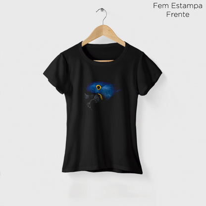 Camiseta Amazônia ARARA AZUL - PRETO - cód 0198