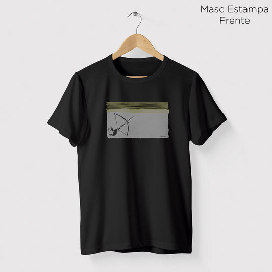 Camiseta Amazônia ÍNDIO ARCO E FLECHA - PRETO - cód 0223