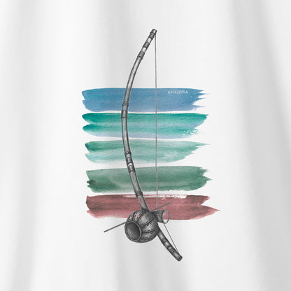 Camiseta Amazônia BERIMBAU AQUARELA - BRANCO - cód 0233