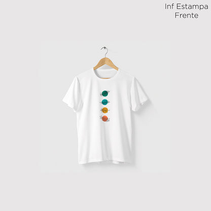 Camiseta Amazônia CHAKRAS - BRANCO - cód 0236