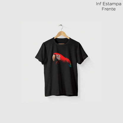 Camiseta Amazônia ARARA GRANDE - PRETO - cód 0268
