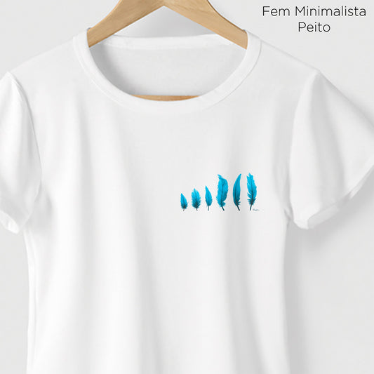 Camiseta Amazônia LEVEZA PENAS - BRANCO - cód 0302