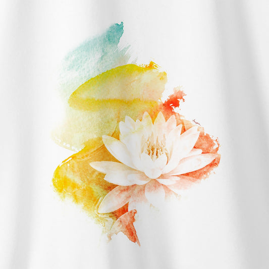 Camiseta Amazônia LOTUS AQUARELA - BRANCO - cód 0352
