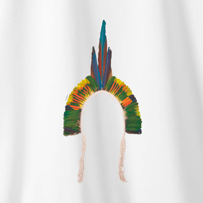 Camiseta Amazônia COCAR PATAXÓ - BRANCO - cód 0370